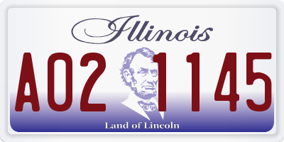 IL license plate A021145
