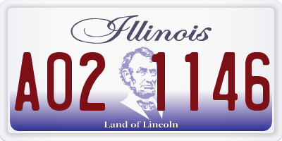 IL license plate A021146