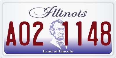 IL license plate A021148