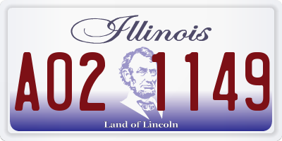 IL license plate A021149