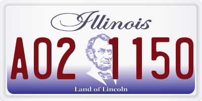 IL license plate A021150