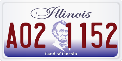 IL license plate A021152