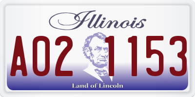 IL license plate A021153