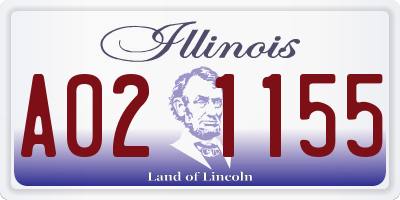 IL license plate A021155