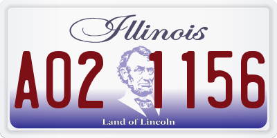 IL license plate A021156