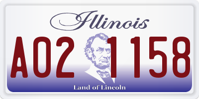 IL license plate A021158
