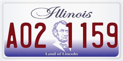 IL license plate A021159