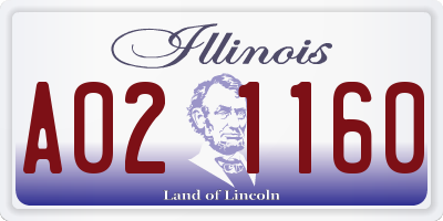 IL license plate A021160