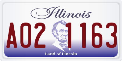 IL license plate A021163