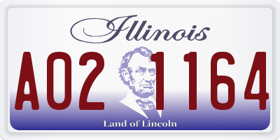 IL license plate A021164