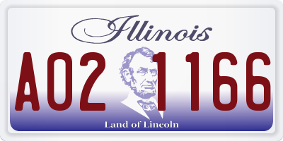 IL license plate A021166