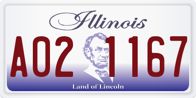 IL license plate A021167