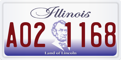IL license plate A021168
