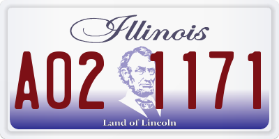 IL license plate A021171