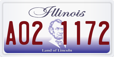 IL license plate A021172