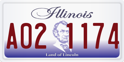 IL license plate A021174