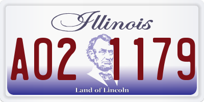 IL license plate A021179