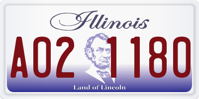 IL license plate A021180