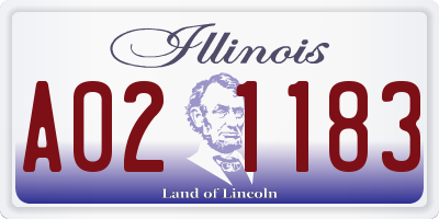IL license plate A021183