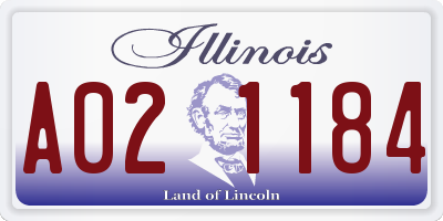 IL license plate A021184