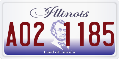 IL license plate A021185