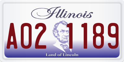 IL license plate A021189