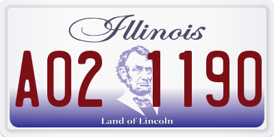 IL license plate A021190