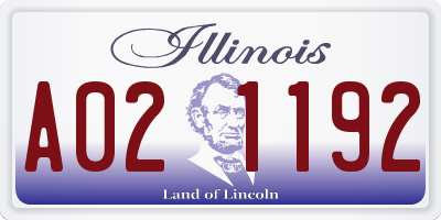 IL license plate A021192