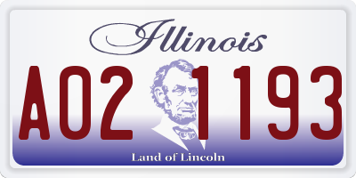 IL license plate A021193
