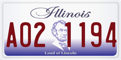 IL license plate A021194