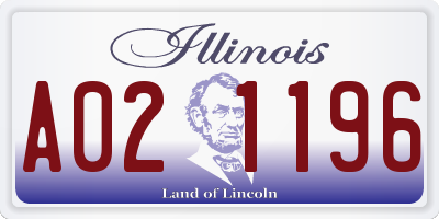 IL license plate A021196