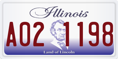 IL license plate A021198