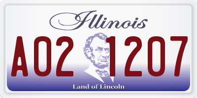 IL license plate A021207