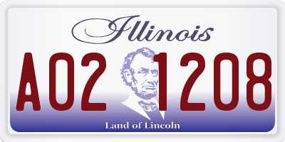 IL license plate A021208