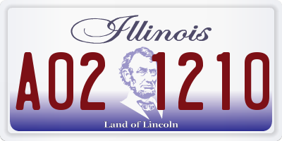 IL license plate A021210