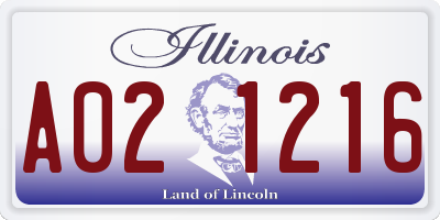 IL license plate A021216
