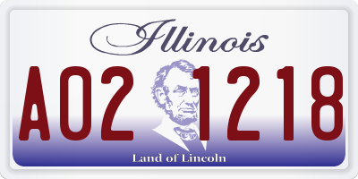 IL license plate A021218