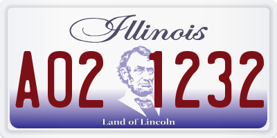 IL license plate A021232