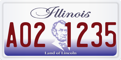 IL license plate A021235