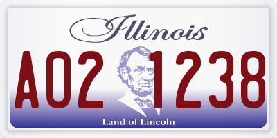 IL license plate A021238
