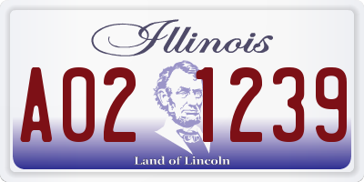 IL license plate A021239