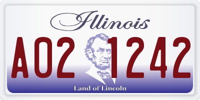 IL license plate A021242