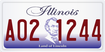 IL license plate A021244
