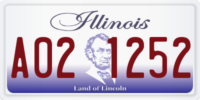 IL license plate A021252