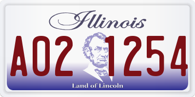 IL license plate A021254