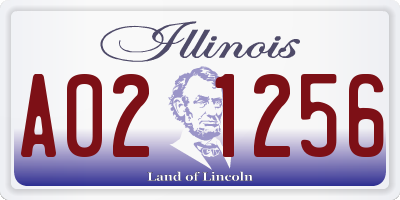 IL license plate A021256
