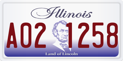 IL license plate A021258