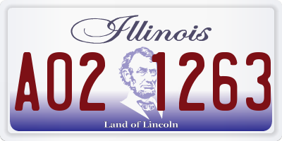 IL license plate A021263