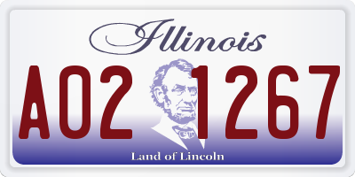 IL license plate A021267