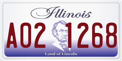 IL license plate A021268